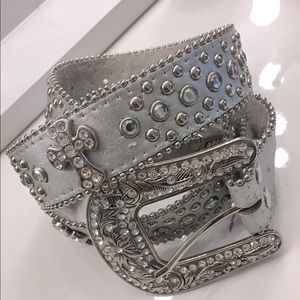 Genuine Leather Bling Belt